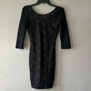 Windsor Black Lace Backless Dress